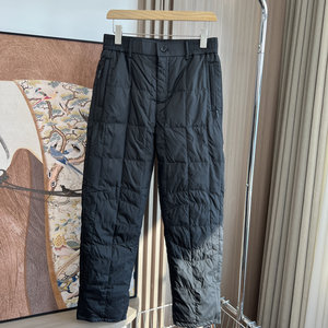 A pair for winter! 90 duck down! Foreign trade men's winter light business comfortable versatile solid color casual down pants trendy