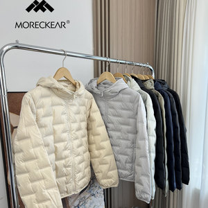 
Light and warm series! Press the glue and separate warehouse locking down! Foreign trade men's autumn and winter couple's warm hooded down jacket jacket