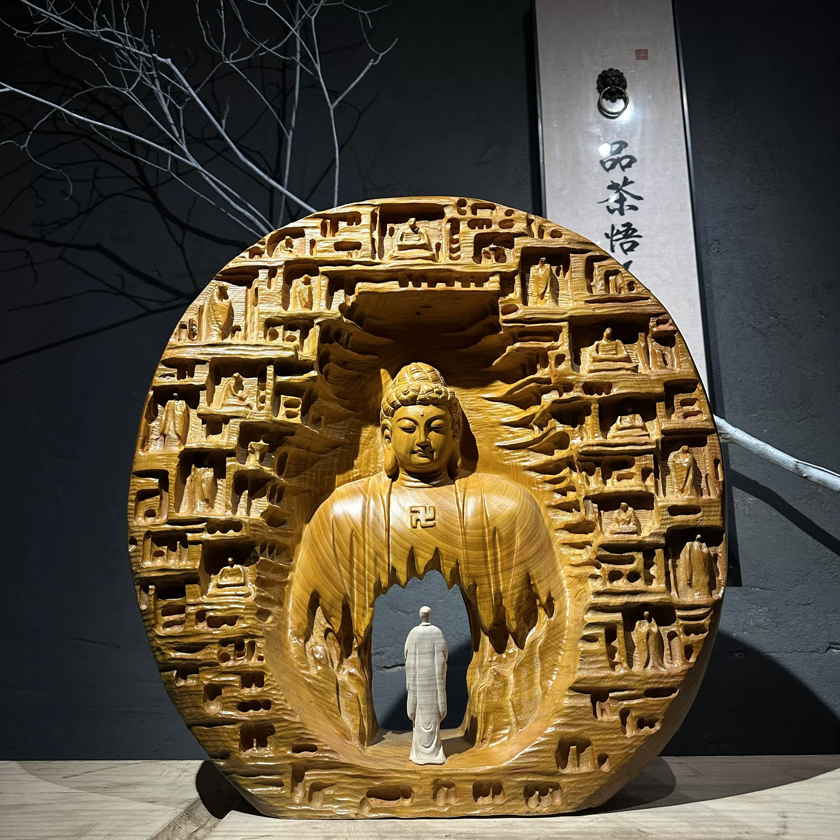 乾元宝庫 MT2699 5 古代木工 彫刻品 中国骨董 伝世家珍 時代物 本物