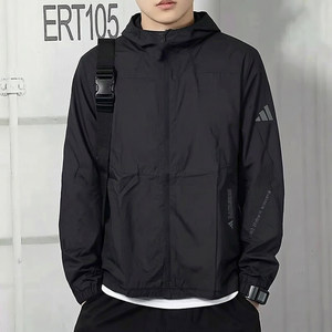 
Adidas thin jacket men's summer new running jacket training sportswear men's windproof jacket JZ8401