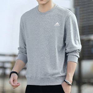 
Adidas casual long-sleeved sweatshirt for men in autumn round neck bottoming pullover underwear loose sports top for men