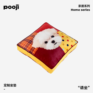 
POOJI pet custom cushion sofa pillow tatami thickened chair cushion cat and dog creative DIY gift with pictures