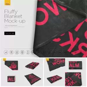 Jacquard Fringed Woven Throw Blanket Mockup Set v.5