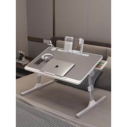 Adjustable Folding Bed Table, Simple Dormitory Student Writing Desk, Bed Desk for Studying, Height-Adjustable Stand