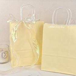 Macaron Kraft Paper Bag Fresh Student Gift Packaging Bag Dessert Packaging Bag Tote Bag