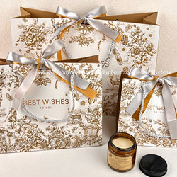ins Gift Bags, High-End Handbags, Paper Bags, Packaging Bags, Various Sizes, Souvenirs, Wedding Gifts, Ribbon Gift Bags
