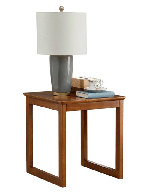 Solid Wood Sofa Side Table, Living Room Corner Cabinet, Modern Simple ...