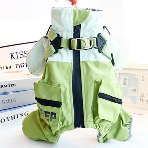 狗狗衣服秋冬装厚款四腿帅气冲锋棉衣时尚口袋小型犬比熊宠物6953