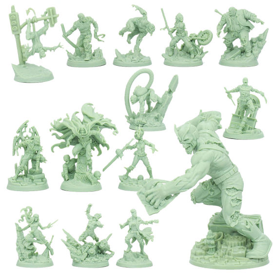 
KS Unlocks Crowdfunding Limited 1 Zombie Universe Marvel Endless Killing Board Game Model Daredevil Moon Knight