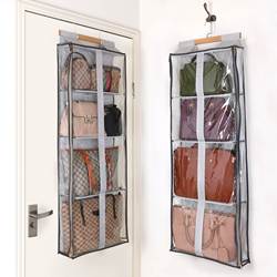 Over-The-Door Hanging Bag Organizer, Dustproof and Sealed, for Storing Handbags, Wardrobe Hanging Bag, Leather Bag Organizer, Wall-Mounted Storage Bag