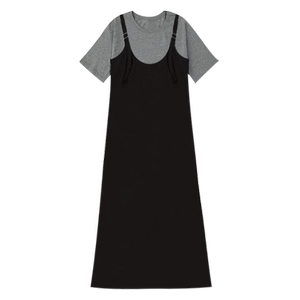 
Maternity dress suit summer thin short-sleeved top Korean style loose and slim suspender skirt 2026 new two-piece set