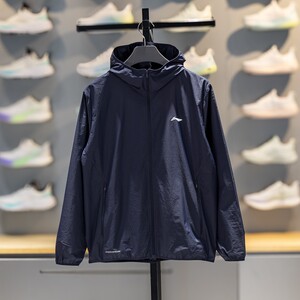 
Li Ning Jacket Men's 2026 Summer New Men's Hooded Loose Windproof Running Sports Skin Jacket Windbreaker for Men