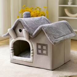 Cat Tent, Warm Dog Bed, Cat Nest, Dog House, Four-Season Universal Pet Nest, Cat Villa, Small Dog Bichon Dog House