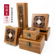 High-end jewelry box imitation solid wood hollow retro collection bracelet pendant storage Buddhist beads walnut necklace box