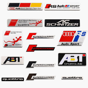 
Suitable for Audi A3 A4L A6L Q2 Q5LQ7 modified sline car logo RS metal tail label side label body sticker