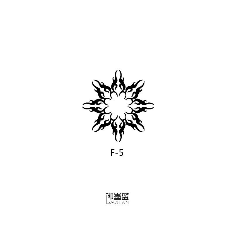 即墨蓝轻文身果汁纹身模板生命之花纹身图案4545cm