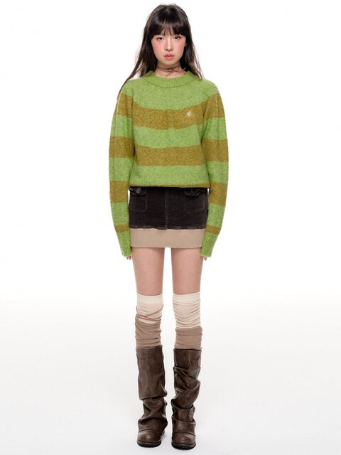 NECY old corduroy threaded grinding short skirt retro skirt American short skirt A-line autumn and winter style