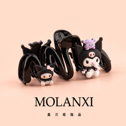 New Cartoon Cute Kuromi Hair Clip for Women, Korean and Japanese Sweet Large Hairpin, Back of the Head Clip, Hair Accessory, Shark Clip