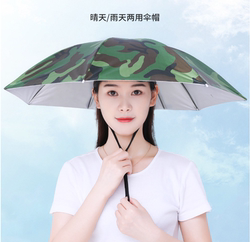 Umbrella Hat with Head Cover, Head-Mounted Sunshade, Sun Protection, Fishing-Specific Rainproof Bucket Hat, Umbrella Hat, Cloak, Helmet Umbrella