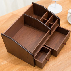 Cosmetic Storage Box, Dressing Table, Bedside Table, Home-Use High-End Organizer, Desktop Skincare Product Multifunctional Wooden Box