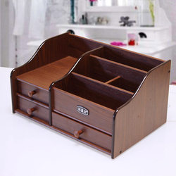 Cosmetic Storage Box, Dressing Table, Desktop, Bedroom Storage Rack, Multi-Functional, High-End Wooden Drawer-Type Organizing Box