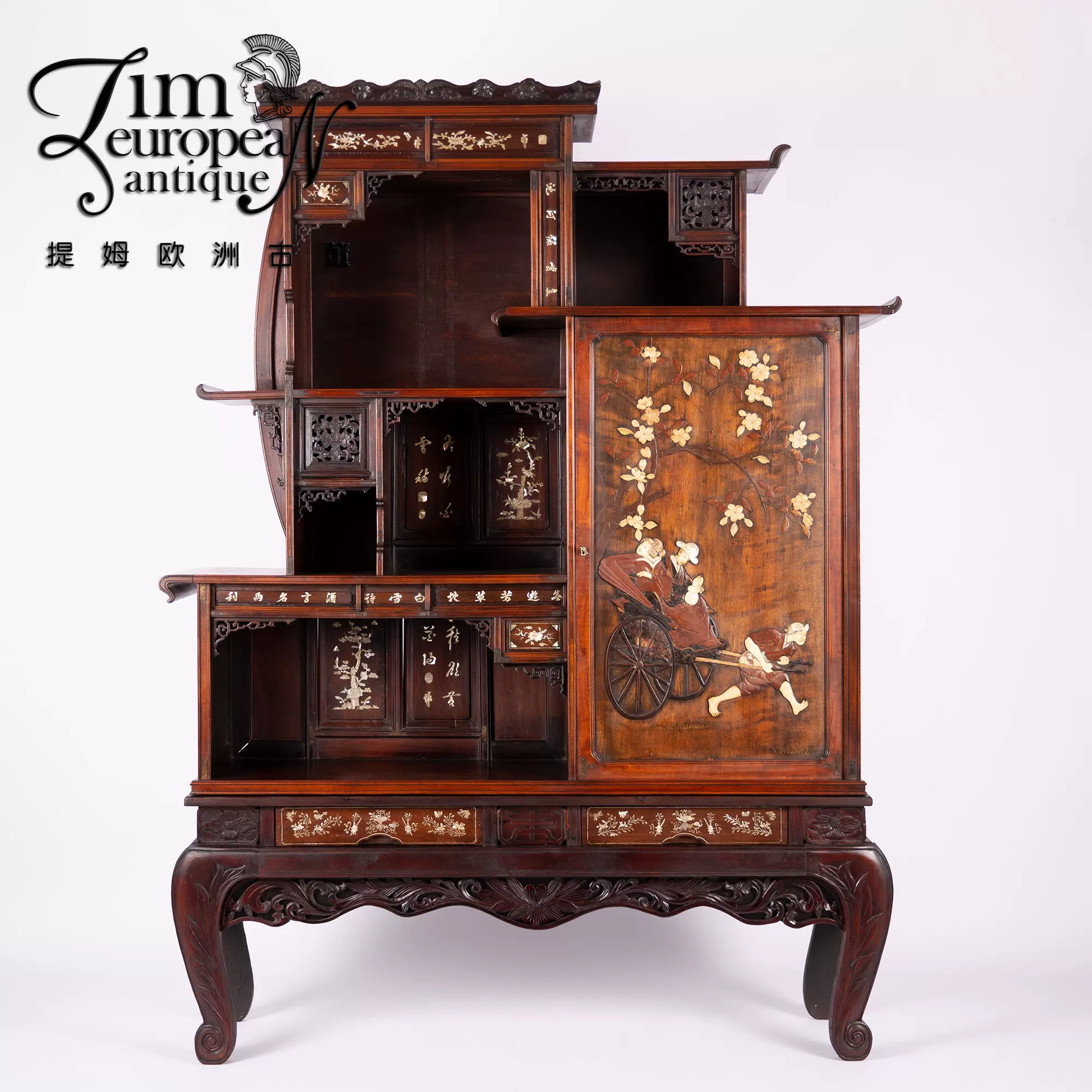 乾元宝庫 MT2699 5 古代木工 彫刻品 中国骨董 伝世家珍 時代物 本物