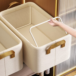 Japanese Tianshan Cotton and Linen Storage Box for Wardrobe Layering, Clothing and Pants Organizer, Fabric Foldable Home Use