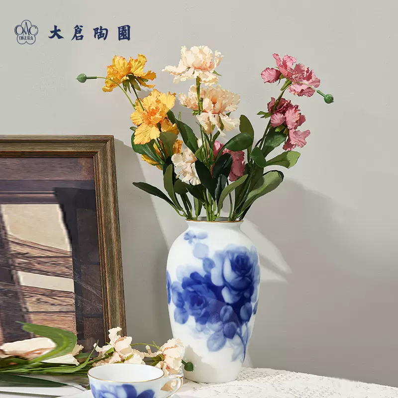 国内発送】 Okura China 花瓶 ハイビスカス柄 花瓶 - www.ridewithus.com