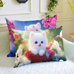 Cat and Dog Animal Pillow Sofa Car Pillow Cartoon Cute Dog Cushion Bedroom Dormitory Nap Cushion Pillowcase