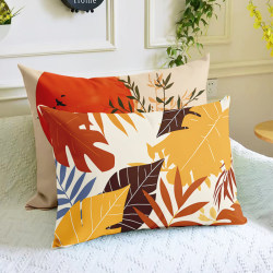 Light Luxury Orange Throw Pillow for Living Room Sofa, Modern Simple Pillowcase, Bed Headboard Decorative Cushion Cover