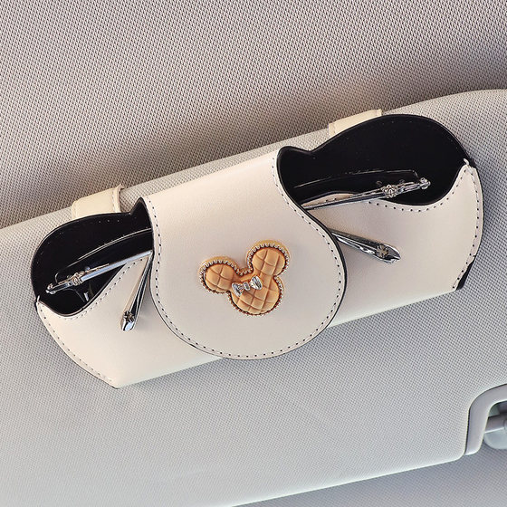 
Car Glasses Clip Car Sun Visor Sunglasses Storage Rack Cartoon Cute Sunglasses Case Car Use