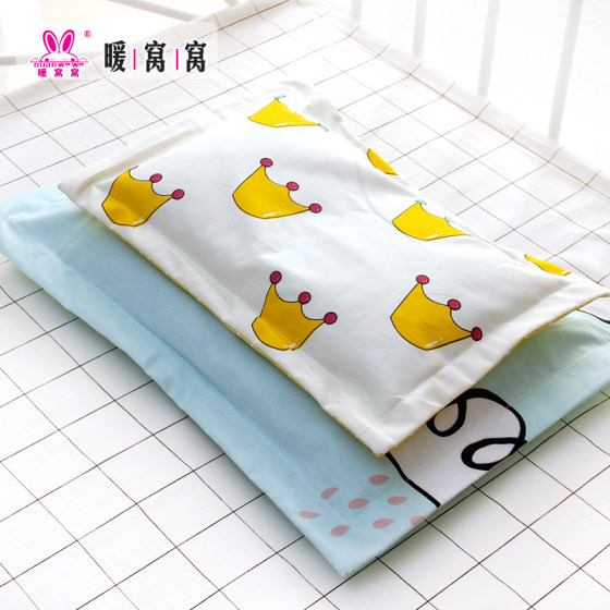 
Newborn baby pillow for newborn baby baby auxiliary styling pillow 3 months old 3 years old baby buckwheat husk pure cotton pillow