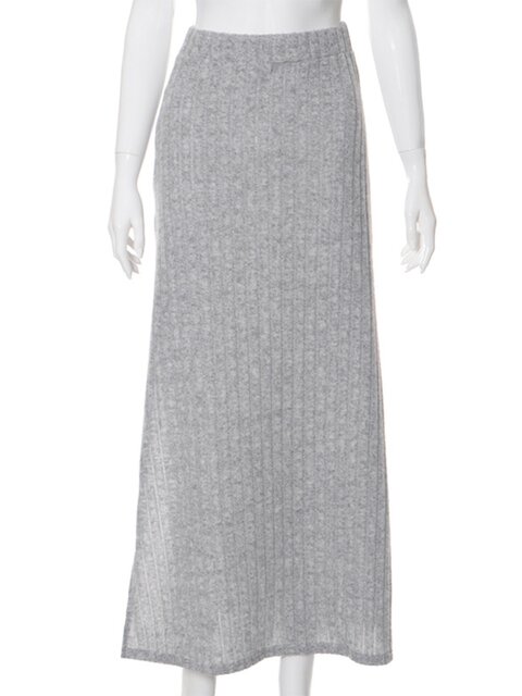 Ahagaga European and American style street temperament versatile skirt daily high waist slit mid-length hip-cover skirt