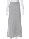 Ahagaga European and American style street temperament versatile skirt daily high waist slit mid-length hip-cover skirt
