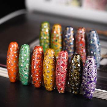 Painted Dzi beads full snail pendant pendant
