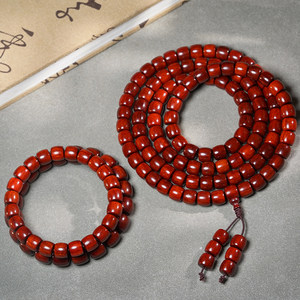 
Seiko high-density blood sandalwood African red sandalwood straight cut beads bracelets and play wood bracelets rosary men and women accessories