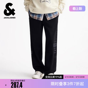 
Jack Jones 2025 new autumn men's sweatpants loose lace-up trendy trousers fashionable versatile pants
