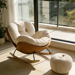 Zhuohe Lazy Rocking Chair Balcony Lounge Chair 2026 New Model Home Leisure Adult Sleeping Sofa Lazy Chair