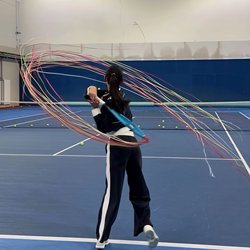 The Colorful Ribbon Swaying Is Here Now! the Romantic Trajectory of the Ball with Colorful Ribbons Surrounding It Creates a Badminton Atmosphere, a Perfect Tool for Capturing Images