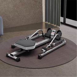 Backrest Rowing Machine Fitness Training Equipment Hydraulic Foldable Double Paddle Silent Resistance Small Rowing Machine with Phone Holder