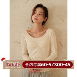 Xinbangbang Bra Sweet Bow Slimming Inner Thermal Underwear Women's Pure Desire Lace Tie Breast Pad Bottoming Shirt