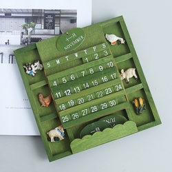 Zakka Miscellaneous Goods French Country Style Mini Perpetual Calendar Creative Wooden Hanging Calendar
