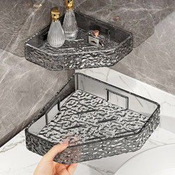 Bathroom Storage Rack Acrylic No-Drill Toilet Corner Wall-Mounted Storage Organizer Bathroom Triangular Rack