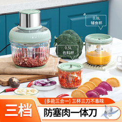Longde Li's New Meat Grinder Is a High-Power, Three-Cup, Fully Automatic Blender with Large Capacity for Home Use, a Multi-Functional Food Processor
