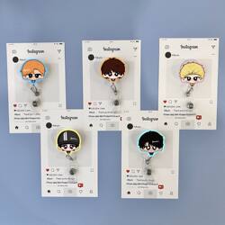 Men's Group Cortis Retractable Badge Holder for Doctor Id Card, Easy-Pull Card Holder, Student Lanyard, Work Use