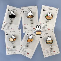 Miffy Rabbit Cartoon Retractable Badge Holder for Work Id, Student Card, Doctor Badge, Nurse Badge