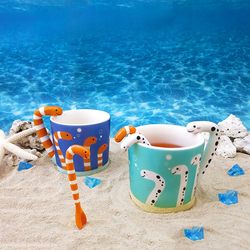Decole Authorized Japanese Imported Original Authentic Garden Eel Aquarium Creative Cute Coffee Mug