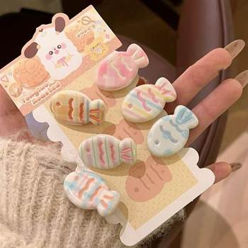 Girl cream cute little fish hair clip macaron ins style bangs clip side clip girl bb clip headdress