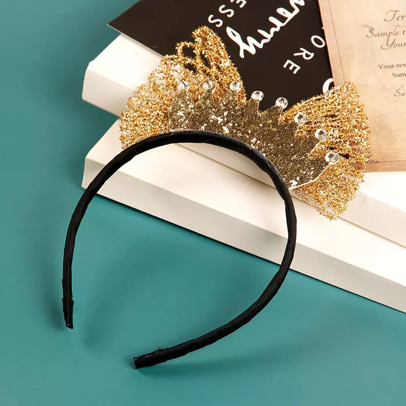 Gold and silver crown headbands cute girl hair accessories Taobao