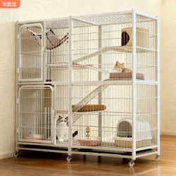Cat Cage with Extra Large Free Space, Indoor Cat Villa with Toilet, Large Cat House, Cat Shelter, Cat Nest